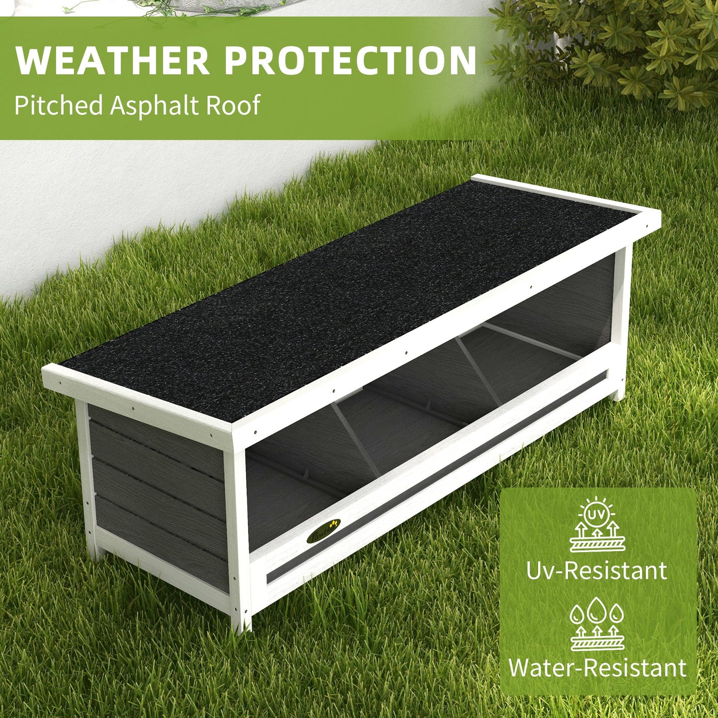 Wood Nesting Boxes for Chickens, Laying Nest Box, Chicken Coop Accessories with Asphalt Roof, Easy to Assemble, Fits Up to 3 Chickens, Grey
