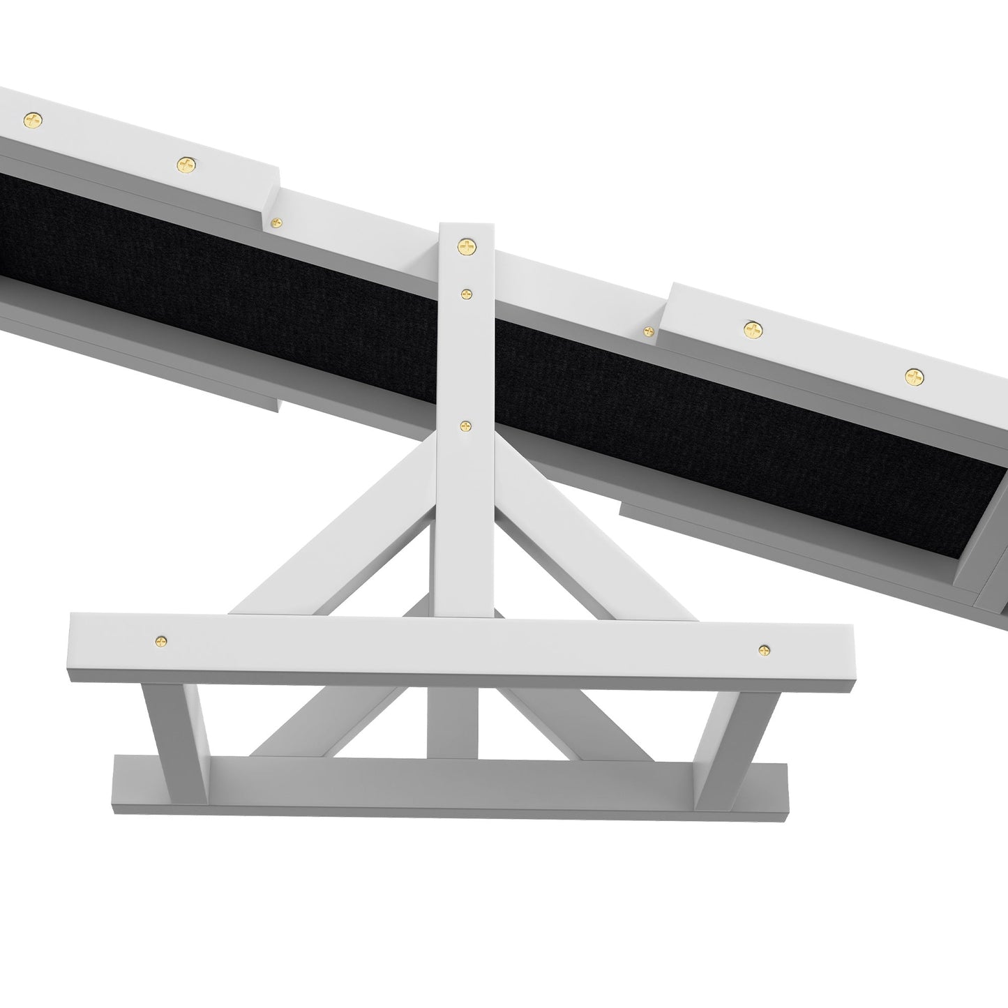 Wood Pet Seesaw Platform Dog Agility Training Equipment Run Game Toy Weather Resistant Pet Supplies White