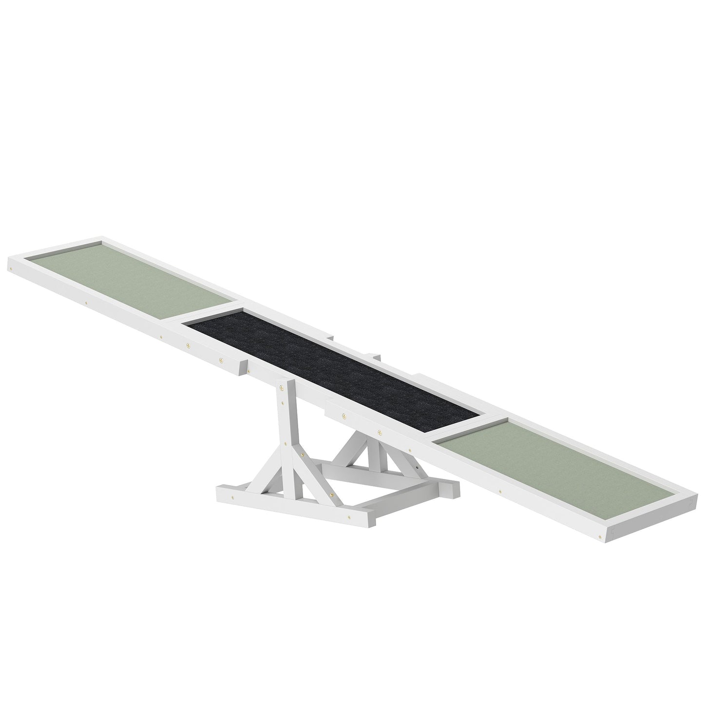 Wood Pet Seesaw Platform Dog Agility Training Equipment Run Game Toy Weather Resistant Pet Supplies White