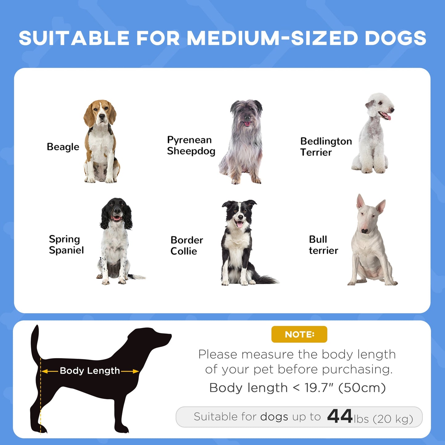 Elevated Dog Bed with Canopy, Portable Raised Dog Cot for M Sized Dogs, Indoor & Outdoor, 30" x 24" x 29", Dark Blue