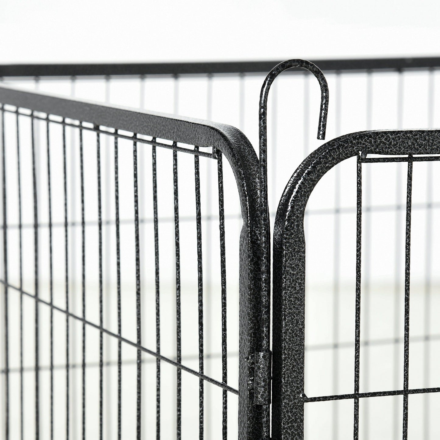 Dog Playpen, Wide 31.5"W Heavy-Duty Metal Puppy Play Pen, Pet Exercise Fences for Outside and Indoor, DIY Design with Door for Small Dogs, 12 Panels, 23.5"H