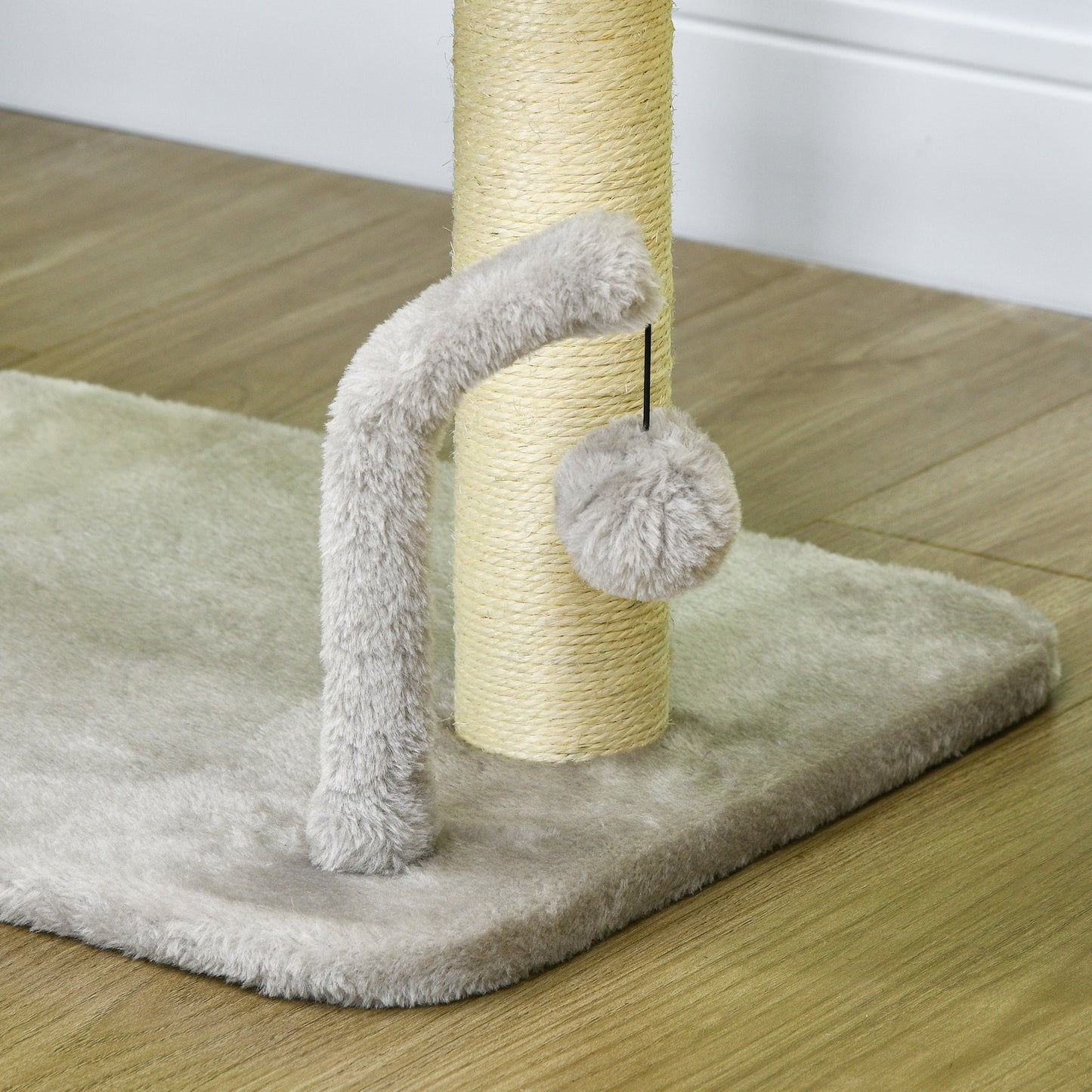 Cat Tree, 16.5" Small Cat Tower Condo for Indoor Cats with Sisal Scratching Posts, Top Perch, Dangling Balls, Cat Activity Centre, Light Grey