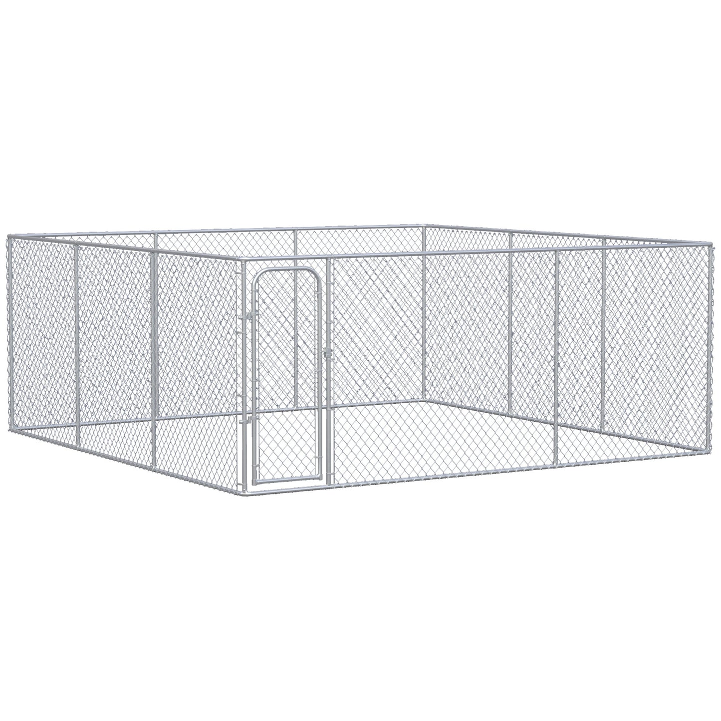 228 Sq. Ft. Dog Playpen Outdoor, Walk-in Dog Run Kennel Puppy Exercise Pen with Galvanized Steel Frame, for Small and Medium Dogs, 15.1' x 15.1' x 6'