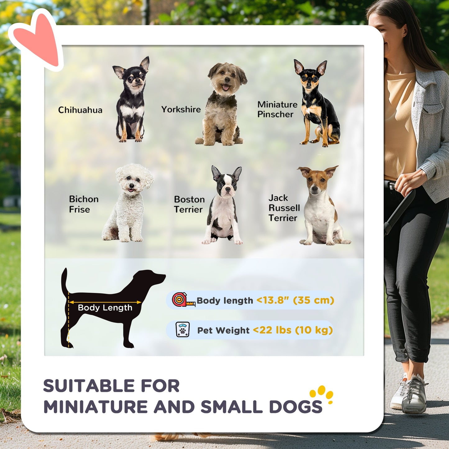 4 Wheels Pet Stroller, 3 in 1 Dog Cat Travel Folding Carrier, for Small Dogs, Detachable, w/ Brake, Canopy, Basket, Storage Bag - Yellow