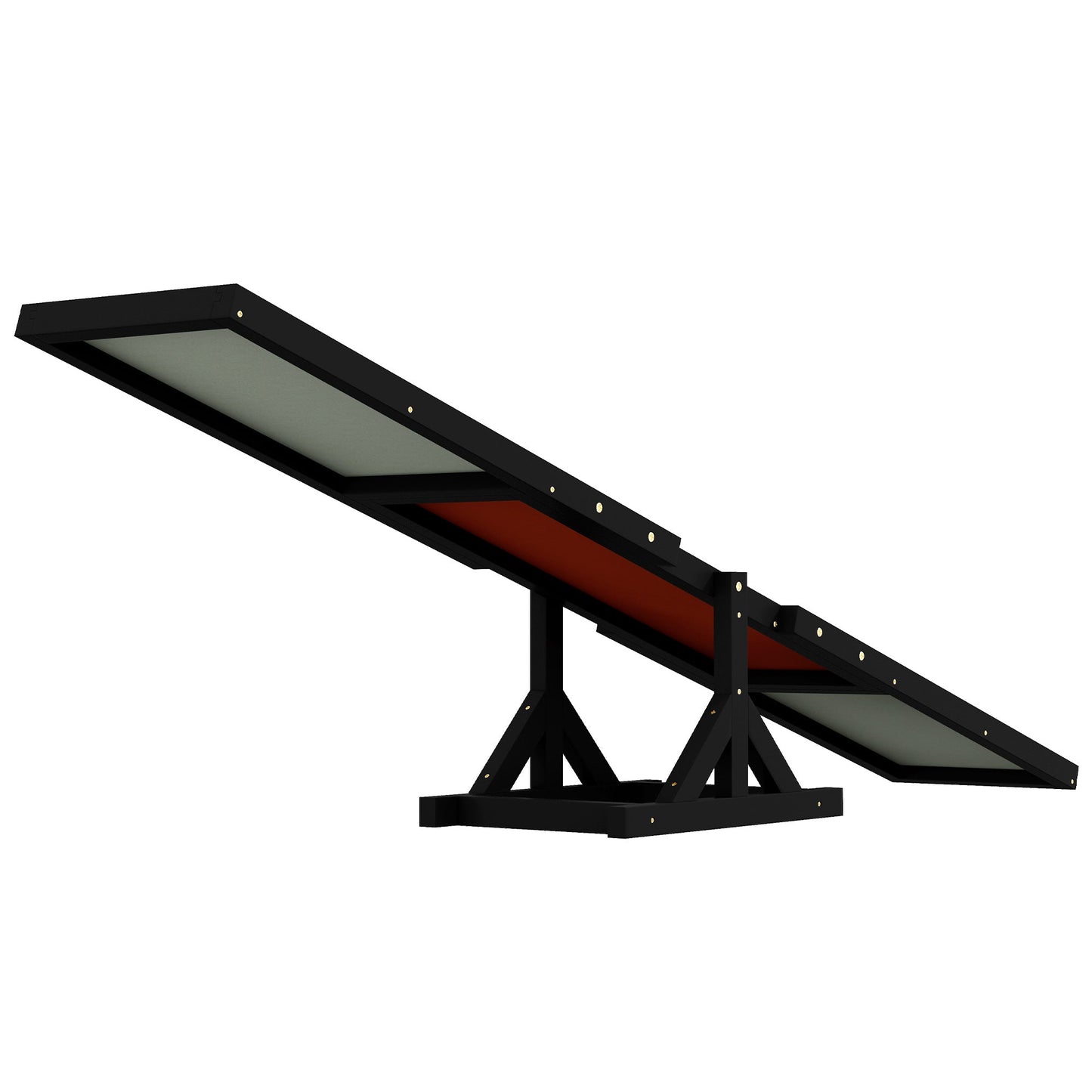Wood Pet Seesaw Platform Dog Agility Training Equipment Run Game Toy Weather Resistant Pet Supplies Black