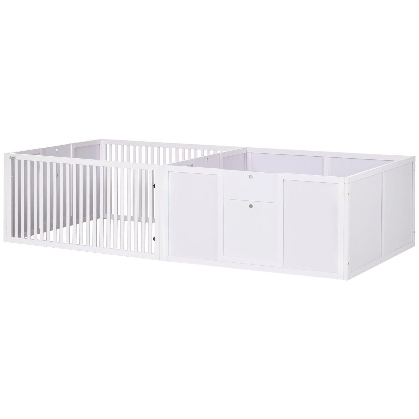 Whelping Box for Dogs, 20"H Puppy Whelping Box with Removable Doors, Dog Birth Supplies & Essentials for Indoor, 81" x 39" x 20", White