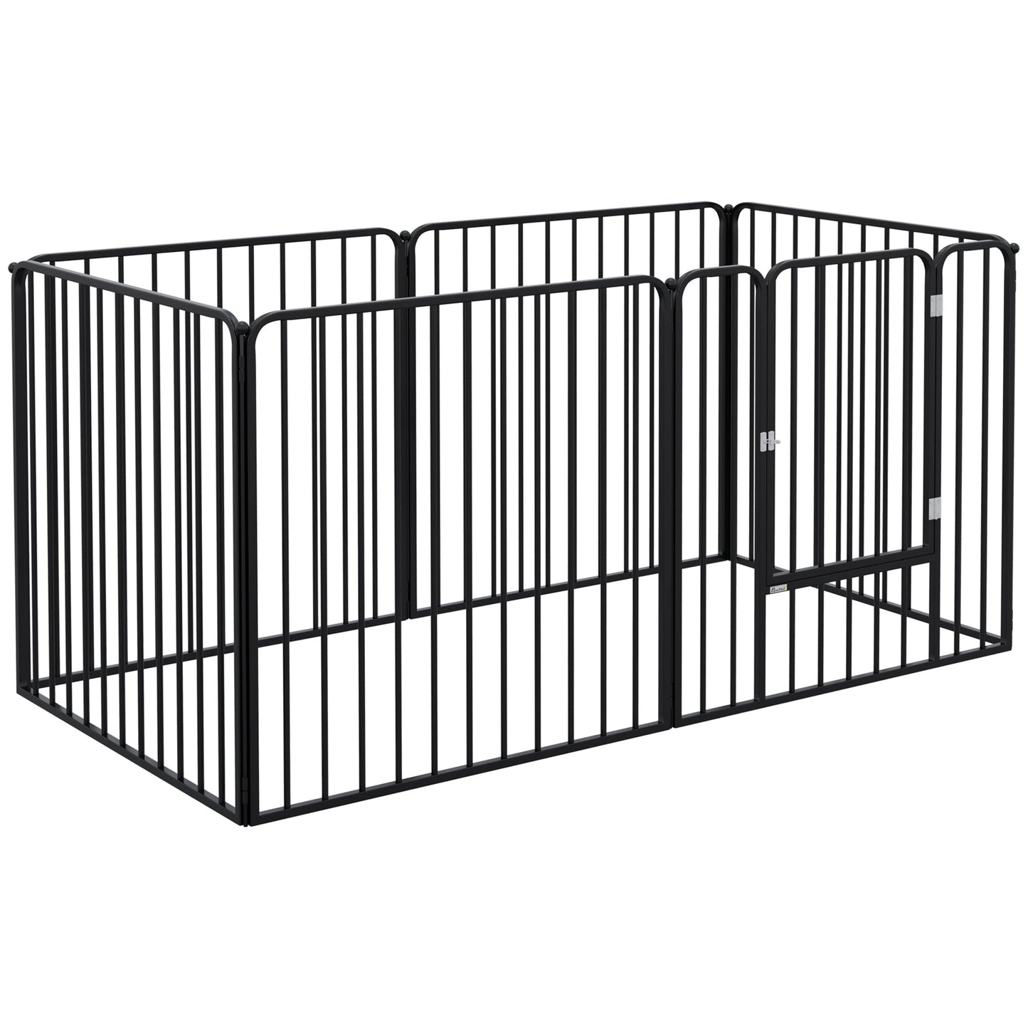 Heavy Duty Dog Playpen, Steel Dog Pen with Door, Pet Exercise Fence, Outdoor Indoor DIY Design for Small and Medium Dogs, 31.5" Height, 6 Panels