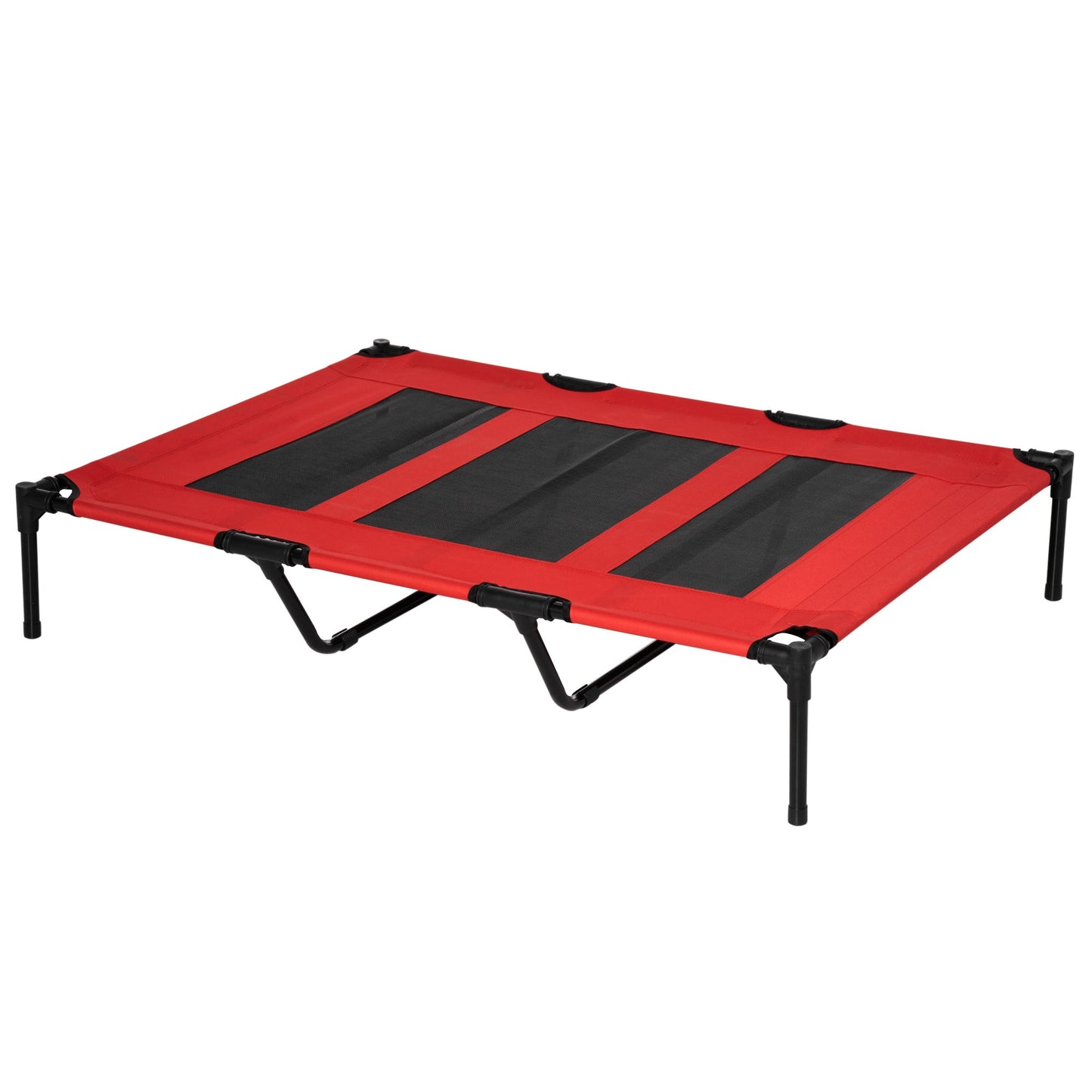 Elevated Dog Bed, Raised Dog Cot for XL Sized Dogs, Indoor & Outdoor, 48" x 36" x 9", Red