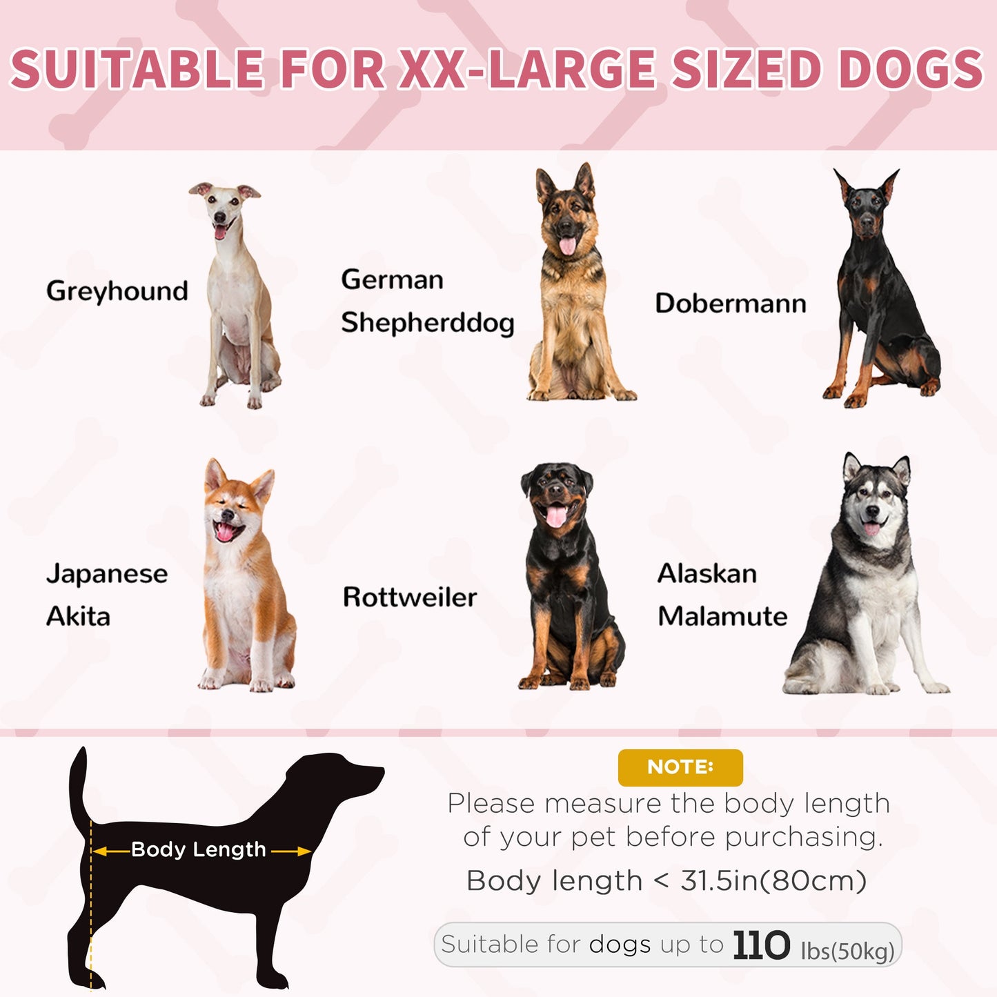 Elevated Dog Bed, Raised Dog Cot for XL Sized Dogs, Indoor & Outdoor, 48" x 36" x 9", Red