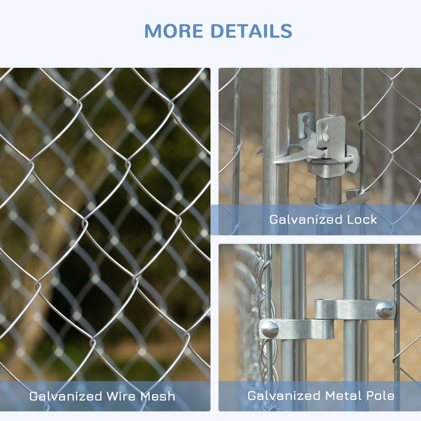 172 Sq. Ft. Dog Playpen Outdoor, Walk-in Dog Run Kennel Puppy Exercise Pen with Galvanized Steel Frame, for Small and Medium Dogs, 13' x 13' x 6'