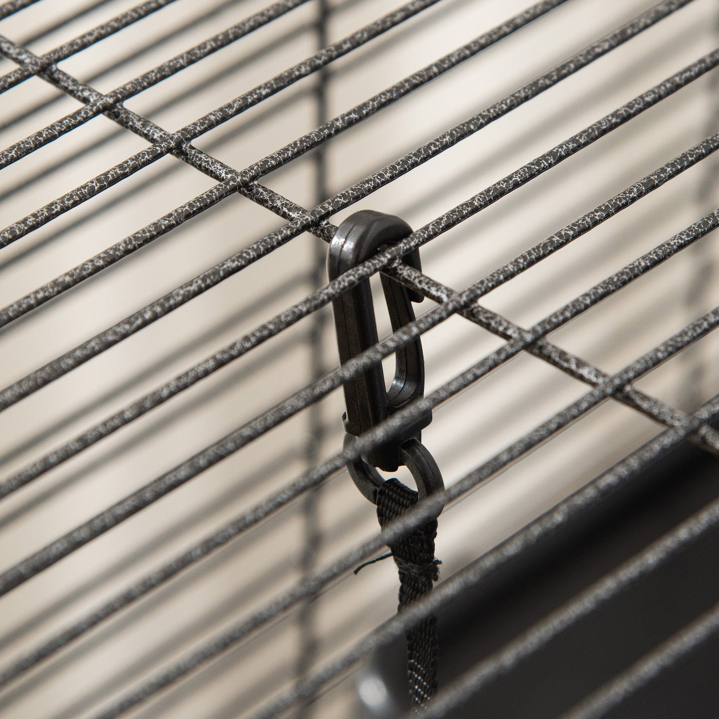 4-Tier Rolling Small Animal Cage, Deluxe Guinea Pig Cage, Ferret Cage for Mink Chinchilla Kitten Rabbit, Small Pet Play House with Hammock Platform, Ramp, Removable Tray, Silver Grey