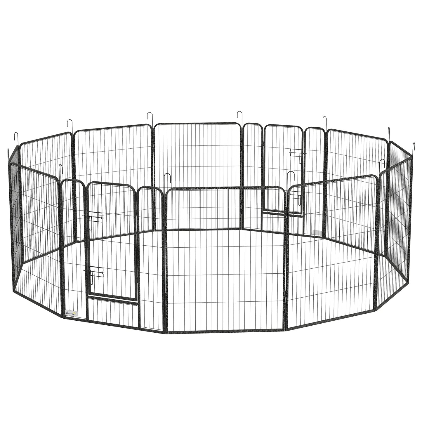 Dog Playpen, Wide 31.5"W Heavy-Duty Metal Puppy Play Pen, Pet Exercise Fences for Outside and Indoor, DIY Design with Door for Multiple Dogs, 12 Panels, 39"H