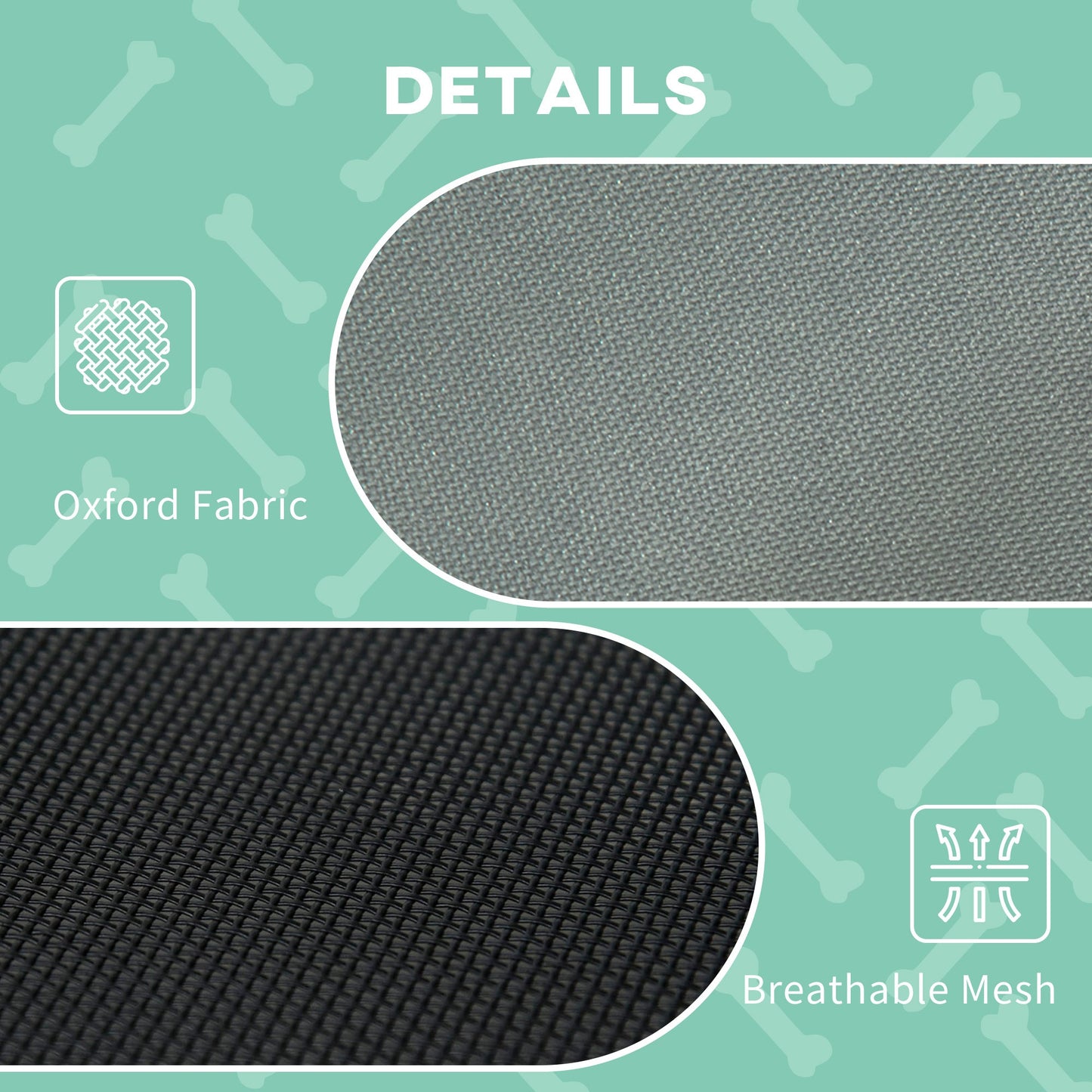 Elevated Dog Bed with Canopy, Portable Raised Dog Cot for S Sized Dogs, Indoor & Outdoor, 25" x 18" x 24", Grey