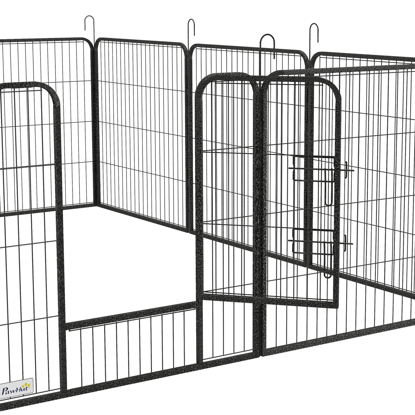 Dog Playpen, Wide 31.5"W Heavy-Duty Metal Puppy Play Pen, Pet Exercise Fences for Outside and Indoor, DIY Design with Door for Medium Dogs, 12 Panels, 31.5"H