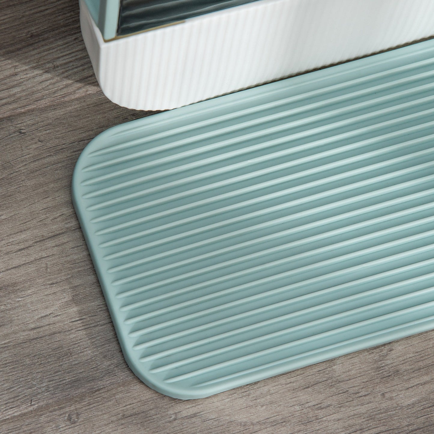 Large Cat Litter Box with Lid, Enclosed Kitty Litter Box with Slide-out Tray, Scoop, Filter, Green
