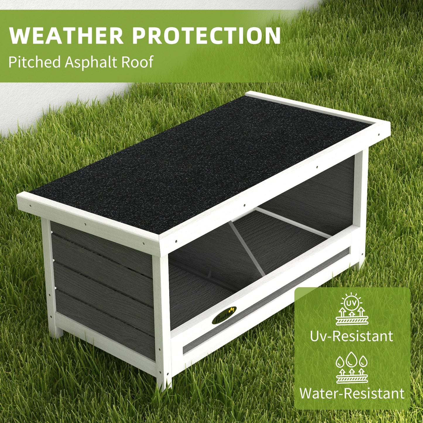 Chicken Nesting Box, 2 Compartments Wooden Nesting Boxes, Chicken Coop Accessories with Asphalt Roof for Indoor Outdoor Use, Up to 2 Hens