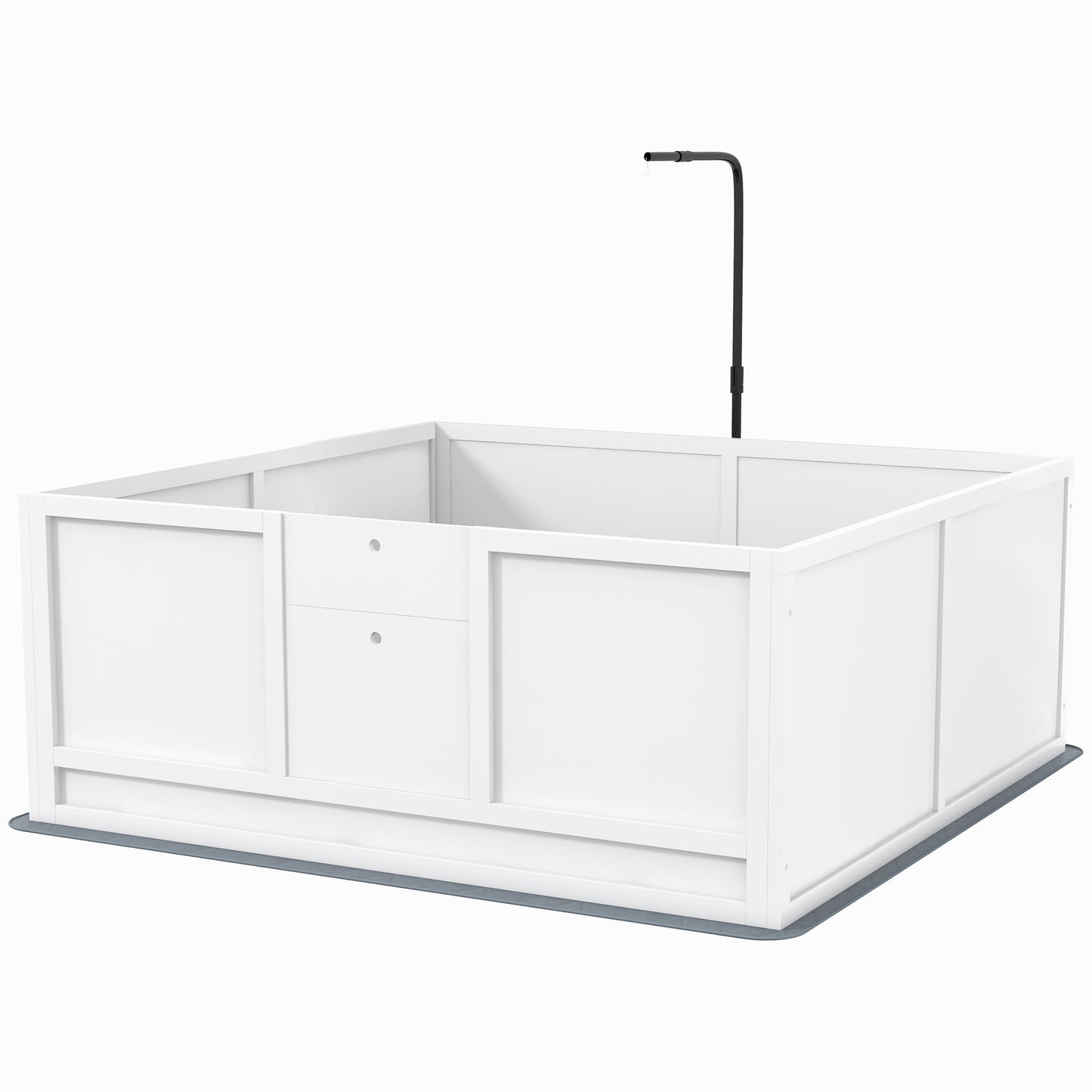 Whelping Box for Dogs, Puppy Playpen with Retractable Light Stand, Washable Pee Pads, Rail, Adjustable Height Door for Small, Medium & Large Breed Dogs, 49" x 47"