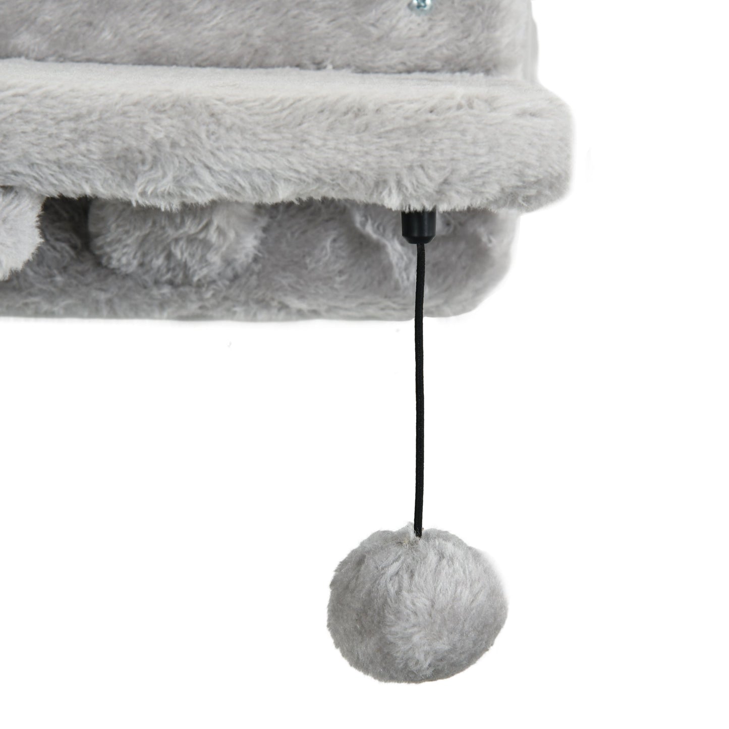 5Pcs Cat Wall Shelf with Scratching Post, Cat Wall Shelves for Relaxing, Climbing, Cat Wall With Soft Ladder, Cat Bed, Play Ball, Grey