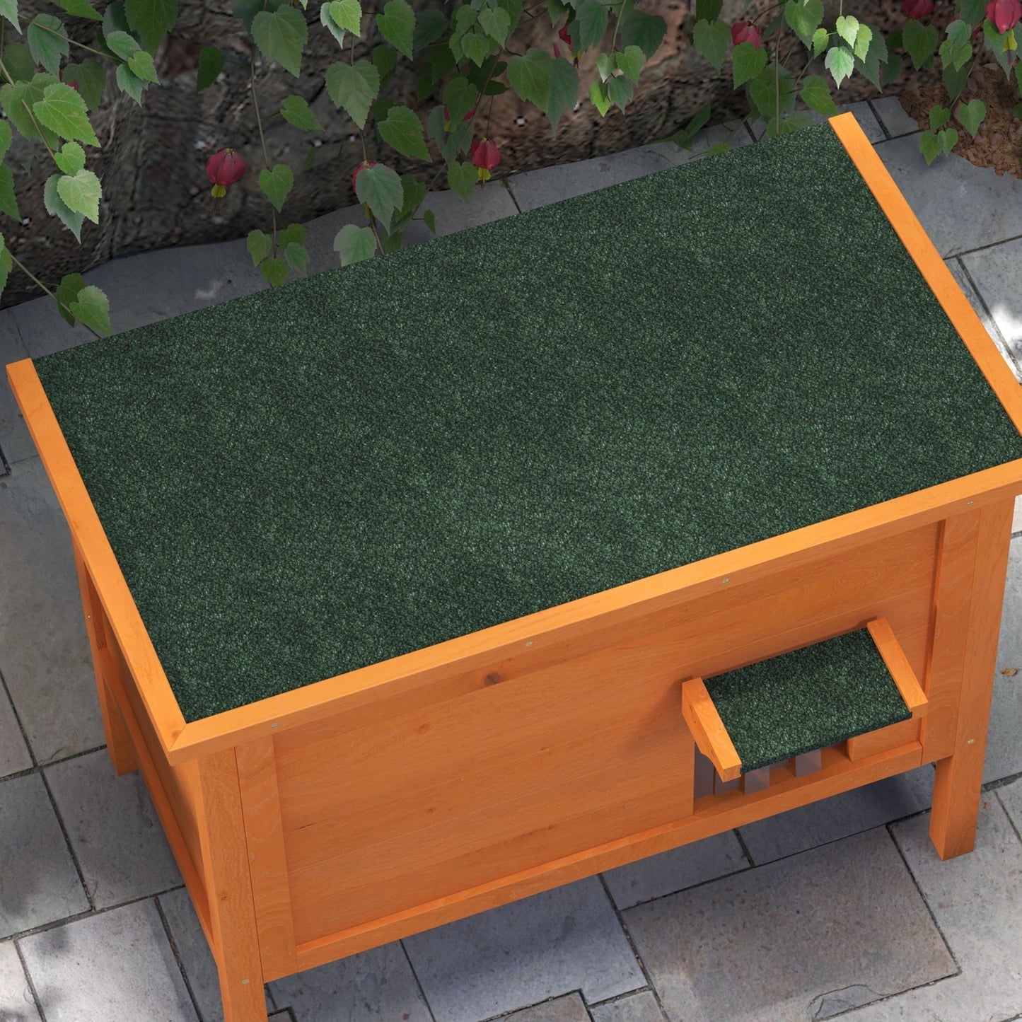 Outdoor Cat House, Wooden Insulated Cat Shelter with Asphalt Roof, Removable Floor, Foam, for Cats, Small Animals, Orange