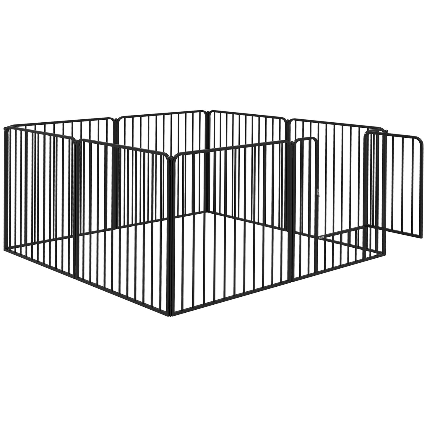 Heavy Duty Dog Playpen, Steel Dog Pen with Door, Pet Exercise Fence, Outdoor Indoor DIY Design for Small and Medium Dogs, 31.5" Height, 8 Panels
