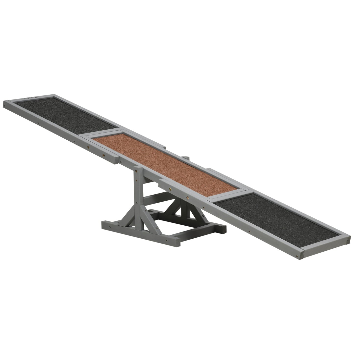 Wood Pet Seesaw Platform Dog Agility Training Equipment Run Game Toy Weather Resistant Pet Supplies Grey