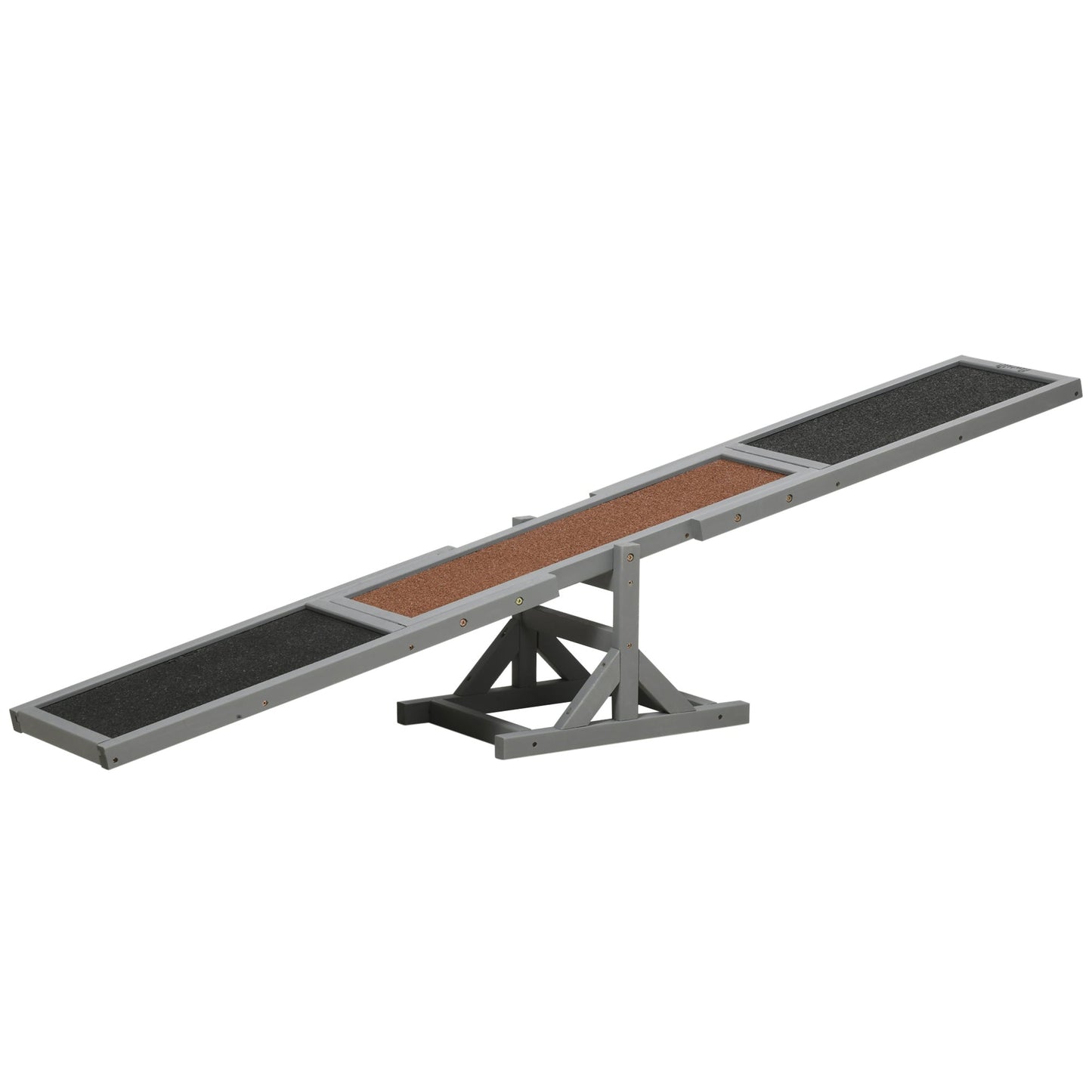Wood Pet Seesaw Platform Dog Agility Training Equipment Run Game Toy Weather Resistant Pet Supplies Grey