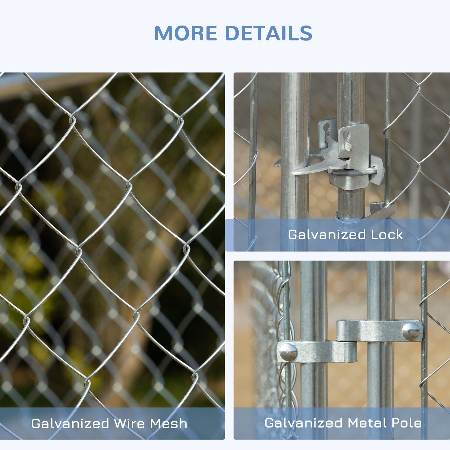 99 Sq. Ft. Dog Playpen Outdoor, Walk-in Dog Run Kennel Puppy Exercise Pen with Galvanized Steel Frame, for Small and Medium Dogs, 13' x 7.5' x 6'