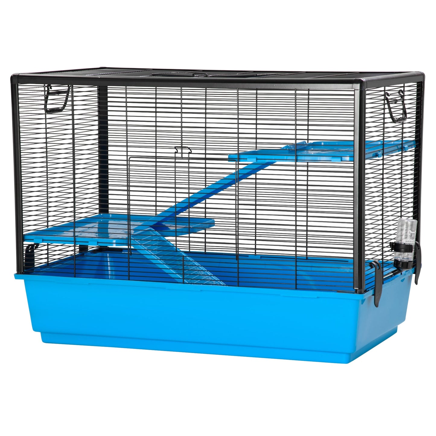 3-Tier Hamster Cage, Guinea Pig Cage, Pet Chinchillas Play House Indoor with Accessories Food Dish Water Bottle, Ramps, 31.5"x19"x 23", Light Blue
