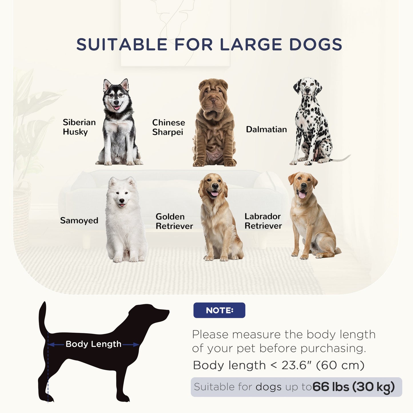 Dog Sofa, Elevated Dog Couch for Large Dogs, Removable Washable Pet Sofa Cat Bed with Anti-slip Foot Pads, Dark Grey
