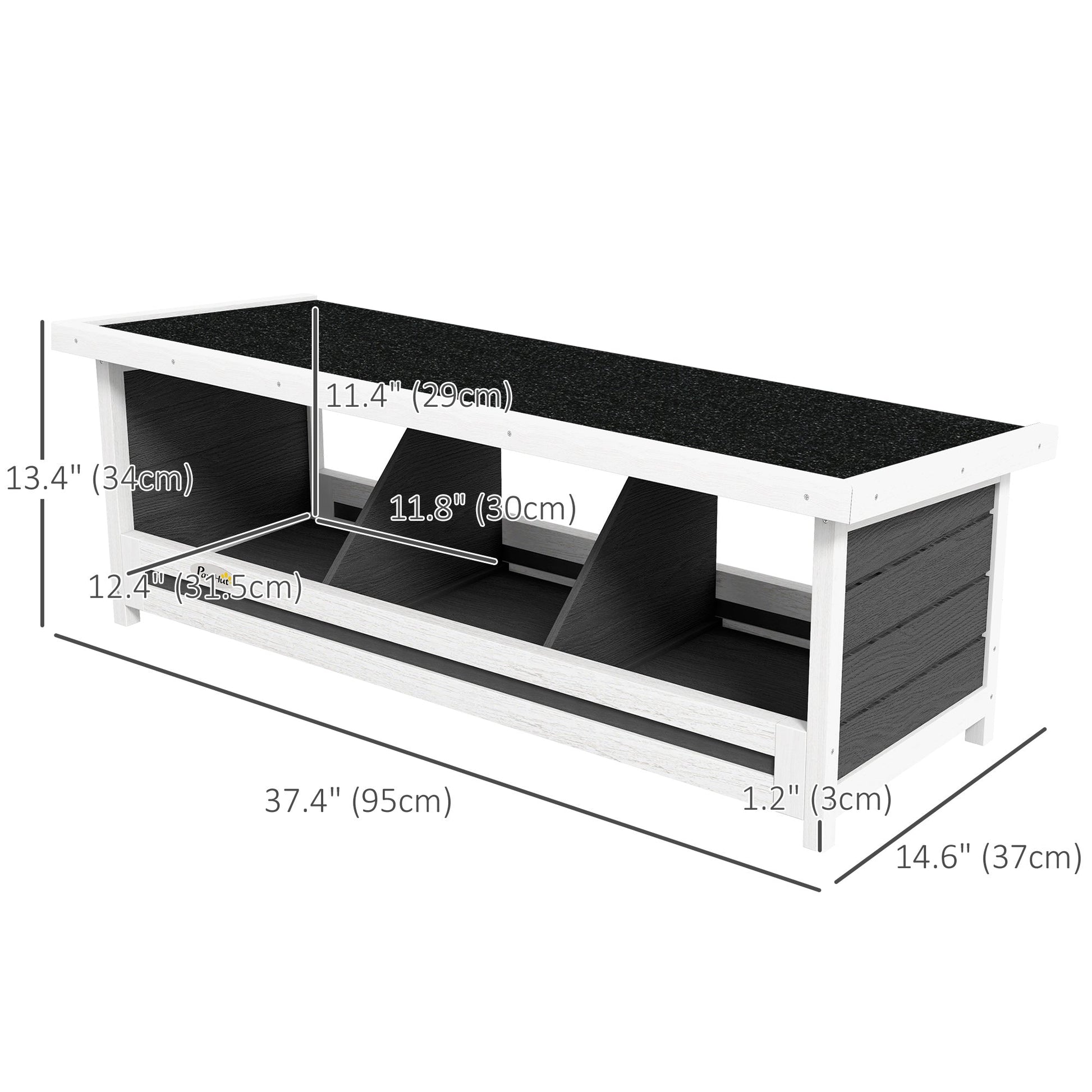 Wood Nesting Boxes for Chickens, Laying Nest Box, Chicken Coop Accessories with Asphalt Roof, Easy to Assemble, Fits Up to 3 Chickens, Grey