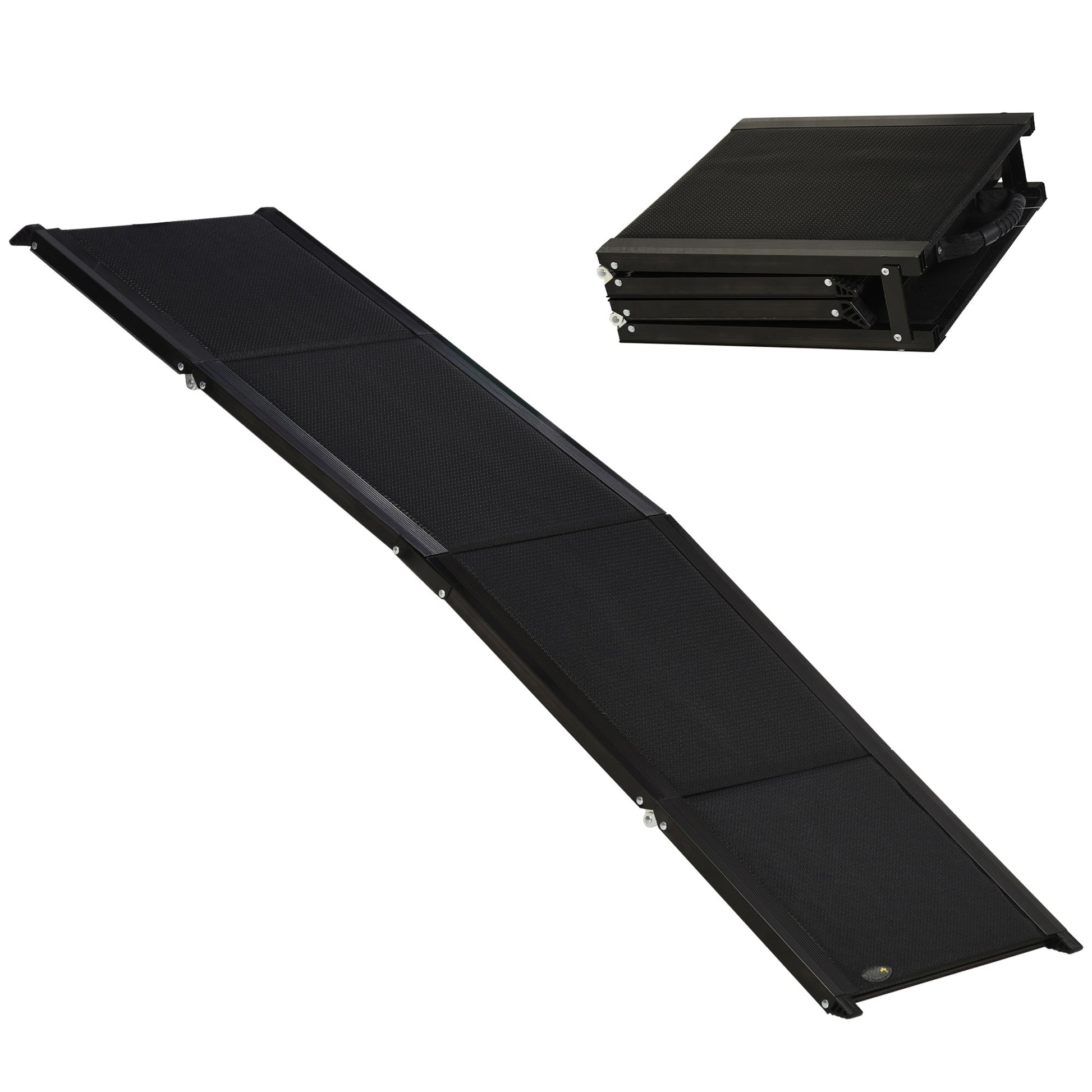 Folding Pet Ramp, 62 Inch Lightweight Portable Dog Ramp for Extra Large Dogs, Non-Slip Surface for Cars, Trucks and SUVs, Black