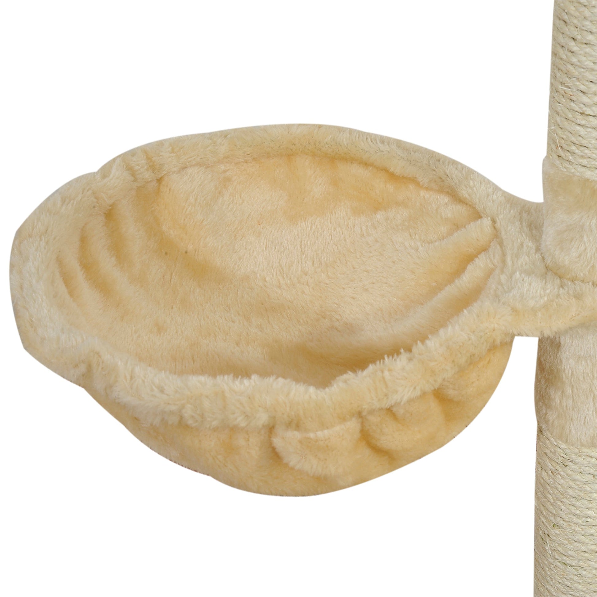79" Cat Tree Tower, Large Cat Condo Furniture, Multi-Level Cat Tower with Scratching Posts, Cozy Hammock, Dangling Balls - Beige