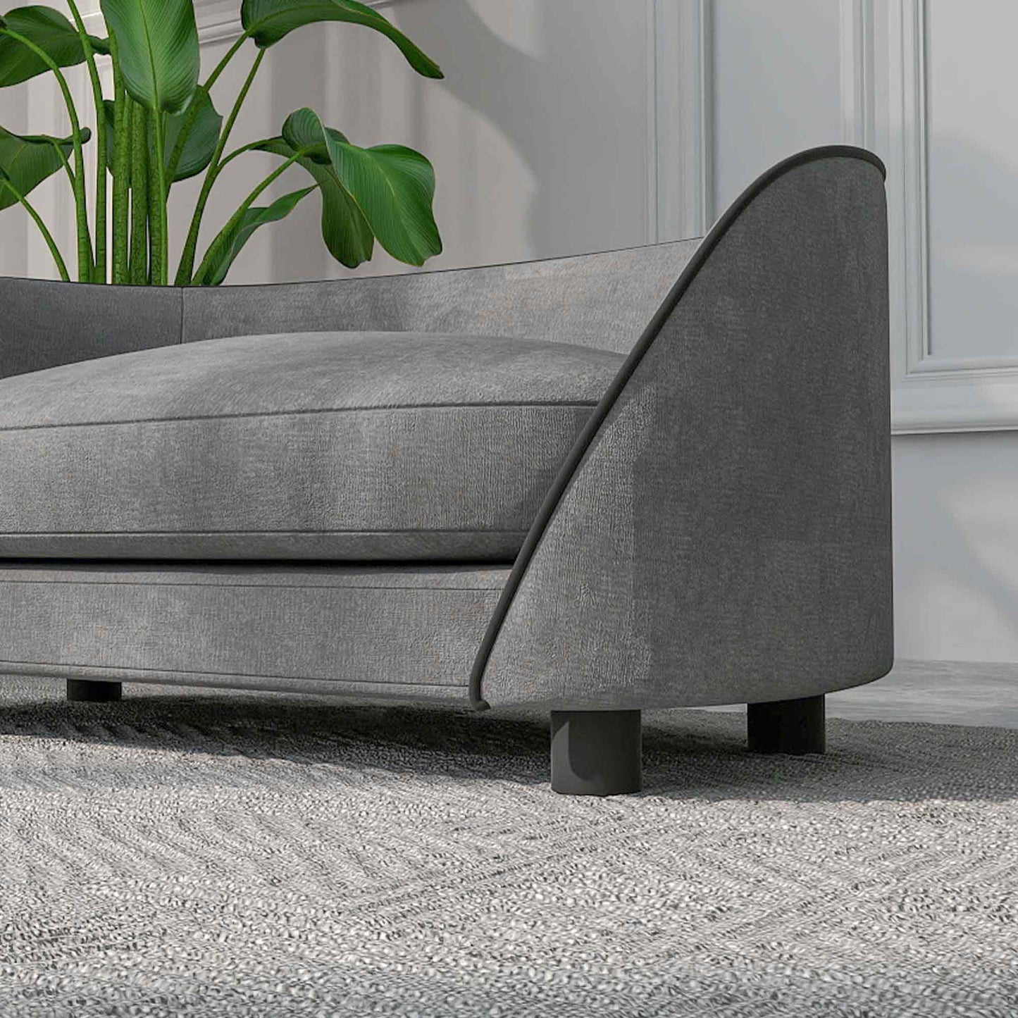 Dog Sofa Pet Couch Dog Bed with Soft Cushion, Removable Washable Cover, Velvet Touch, for Small to Medium Sized Dogs, Grey