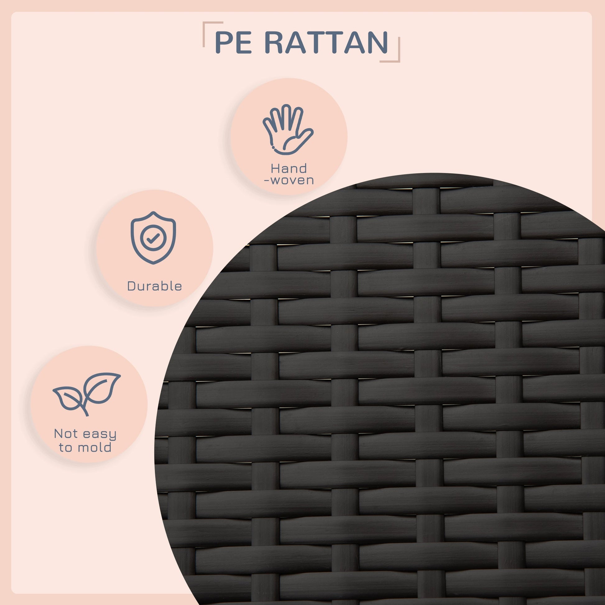 Elevated Rattan Dog House Outdoor with Canopy, Wicker Dog Bed with Water-Resistant Cushion, for Small and Medium Dogs Blue