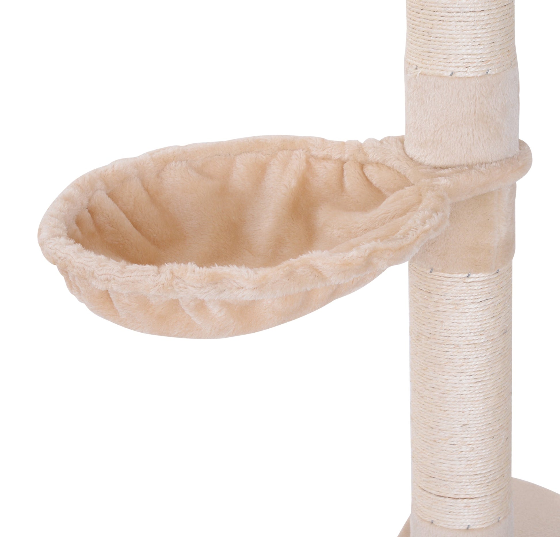 8.5ft Cat Climbing Tree 5-Tier Kitty Activity Center Floor-to-Ceiling Cat Climber Toy with Scratching Post Play Rest Post Pet Furniture Beige