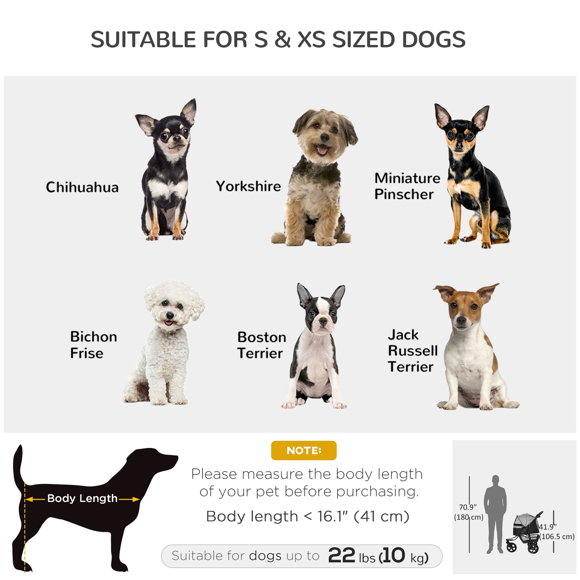 3 Wheel Dog Stroller, Folding Pet Stroller Jogger with Adjustable Canopy, Storage Basket, Mesh Window, Cupholder, for Small Dogs & Cats, Grey