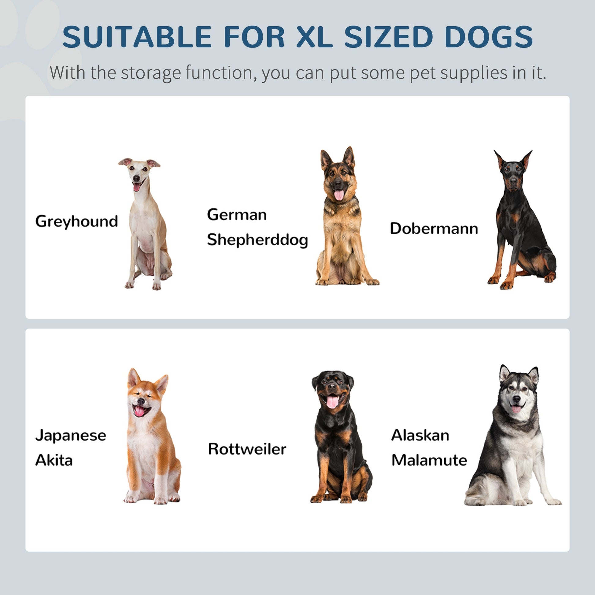 Elevated Dog Bowls for Large Dogs with Storage Dog Pet Diner Function 2 Stainless Steel Dog Bowls Elevated Base for Big-sized Dogs and Other Large Pets, Coffee