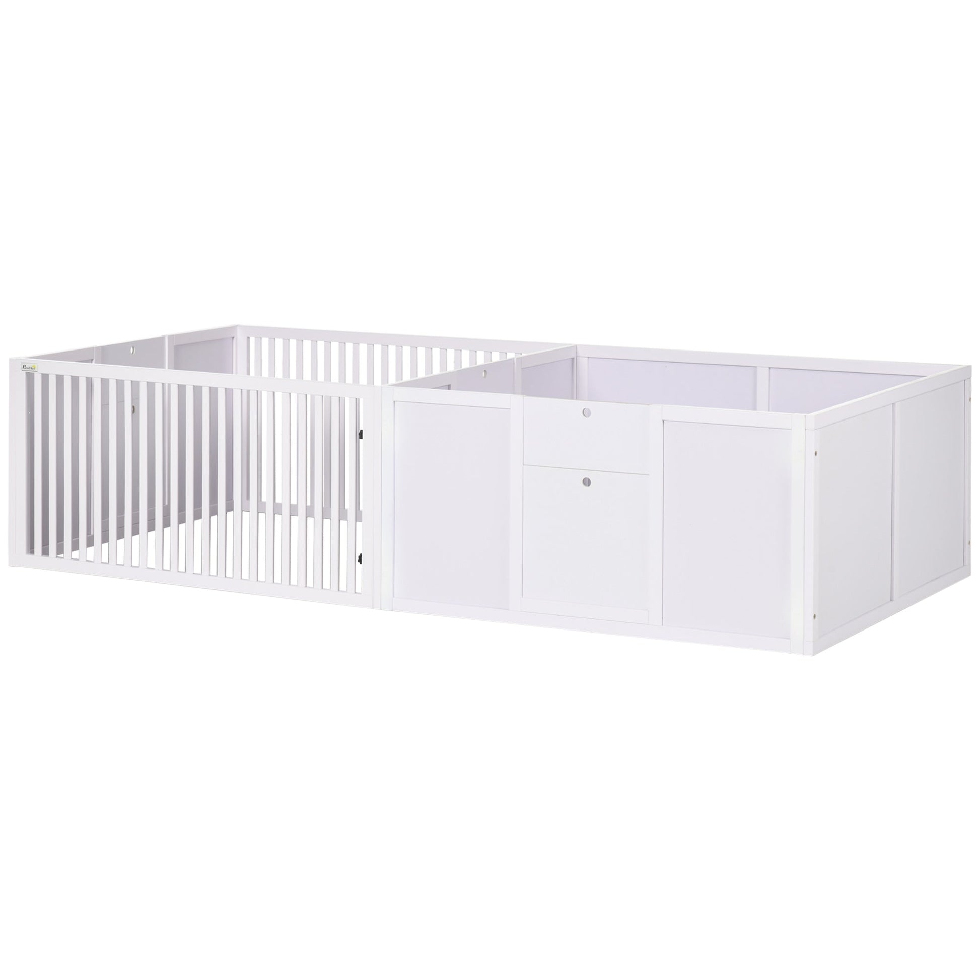 Whelping Box for Dogs, 20"H Puppy Whelping Box with Removable Doors, Dog Birth Supplies & Essentials for Indoor, 81" x 39" x 20", White