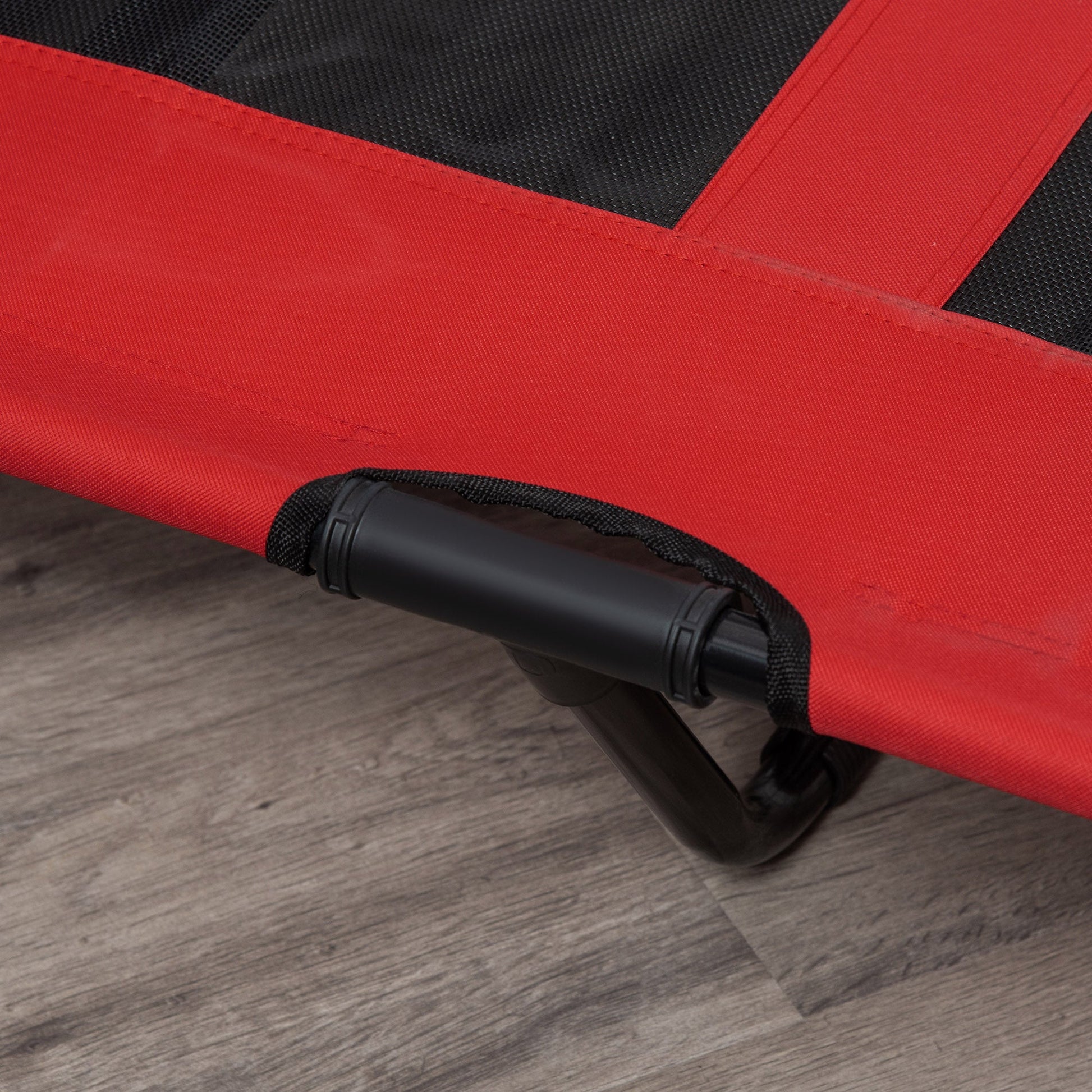 Elevated Dog Bed, Raised Dog Cot for XL Sized Dogs, Indoor & Outdoor, 48" x 36" x 9", Red