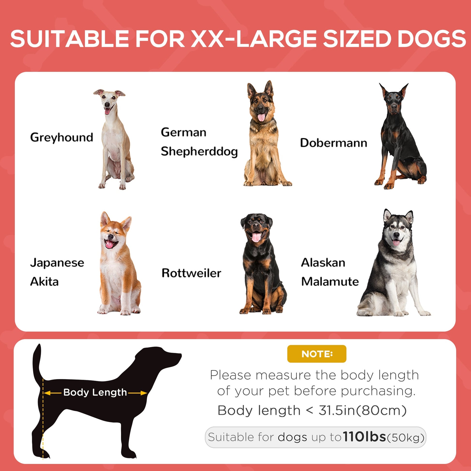 Elevated Dog Bed with Canopy, Portable Raised Dog Cot for XL Sized Dogs, Indoor & Outdoor, 48" x 36" x 43", Red