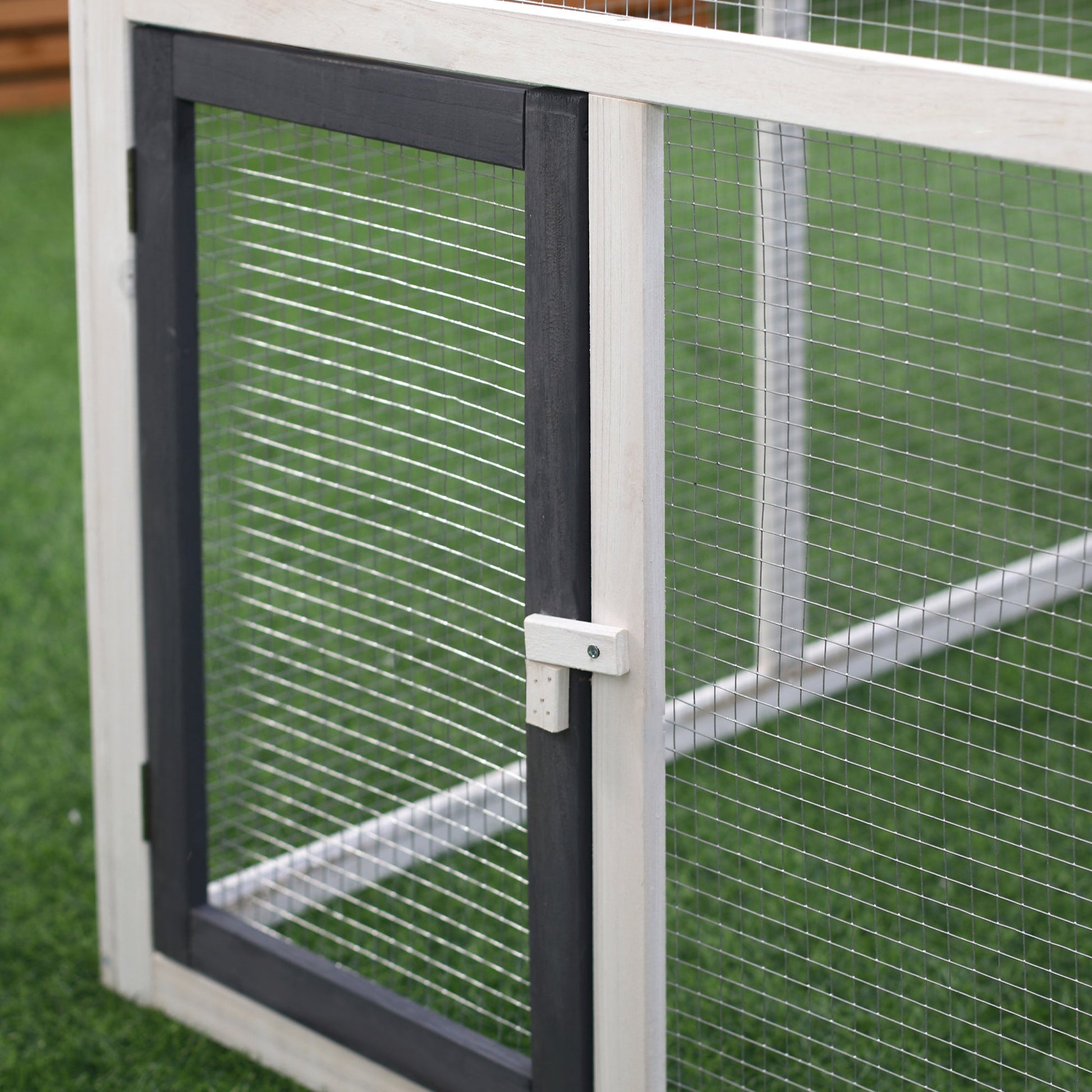 65" Chicken Coop Wooden Hen House Rabbit Hutch Poultry Cage Pen Outdoor Backyard with Nesting Box, Ramp, Run, and Ladder