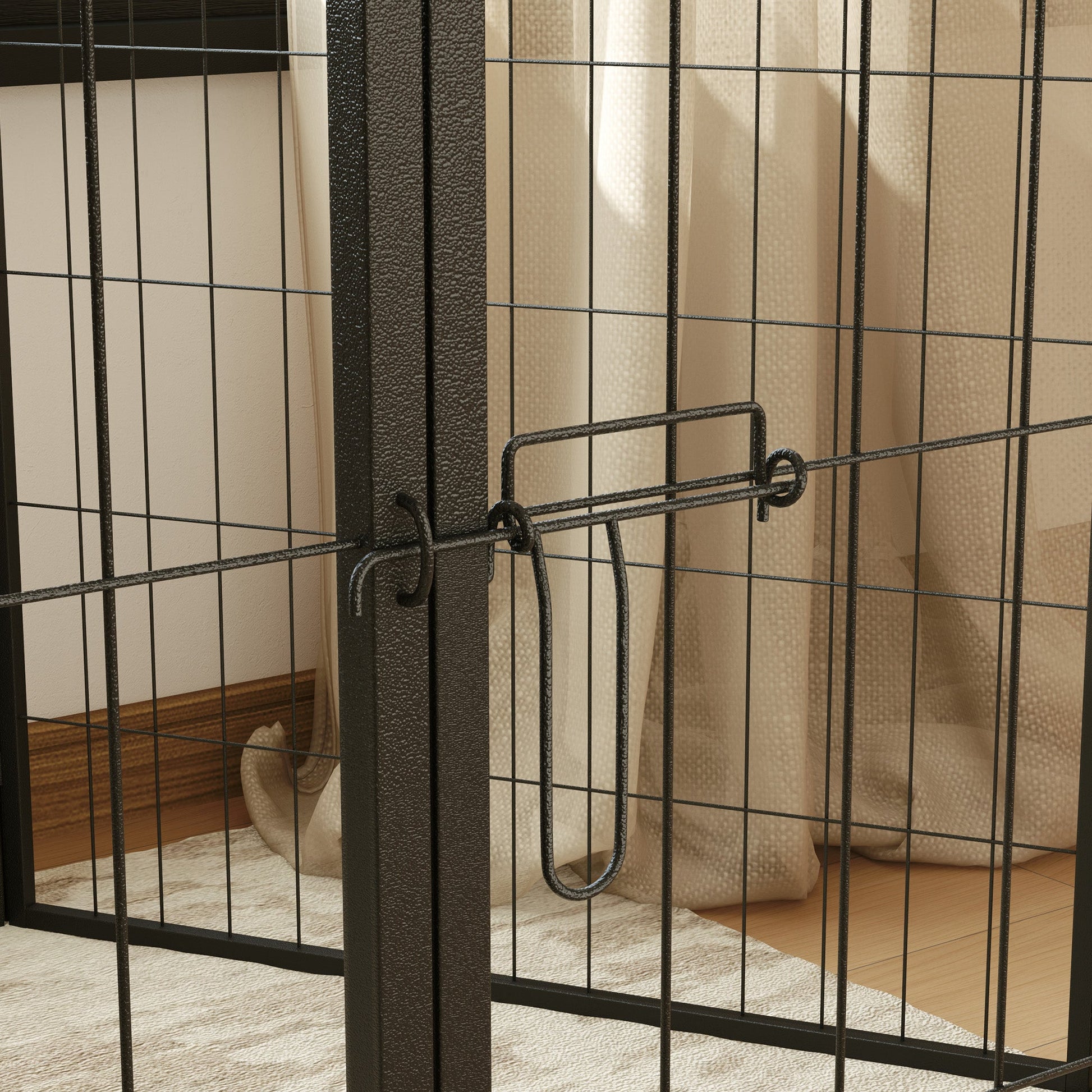 Dog Playpen, Wide 31.5"W Heavy-Duty Metal Puppy Play Pen, Pet Exercise Fences for Outside and Indoor, DIY Design with Door for Multiple Dogs, 6 Panels, 39"H