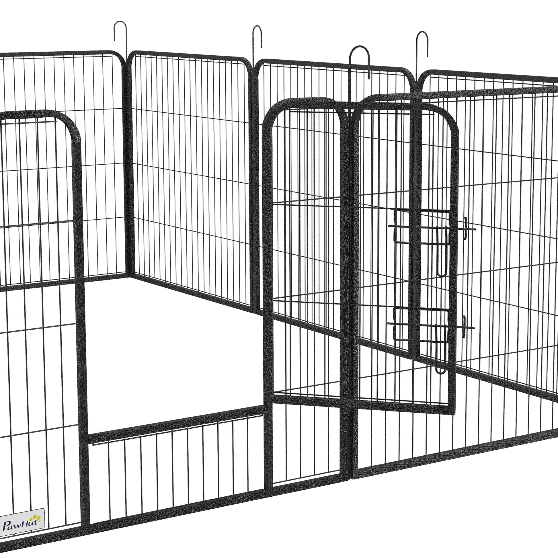 Dog Playpen, Wide 31.5"W Heavy-Duty Metal Puppy Play Pen, Pet Exercise Fences for Outside and Indoor, DIY Design with Door for Medium Dogs, 12 Panels, 31.5"H