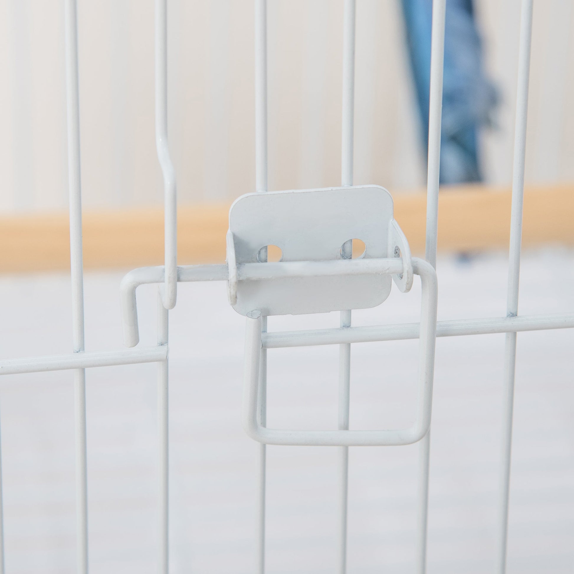 53.9'' Large Rolling Steel Bird Cage Bird House with Detachable Rolling Stand, Storage Shelf, Wood Perch, Food Container, White