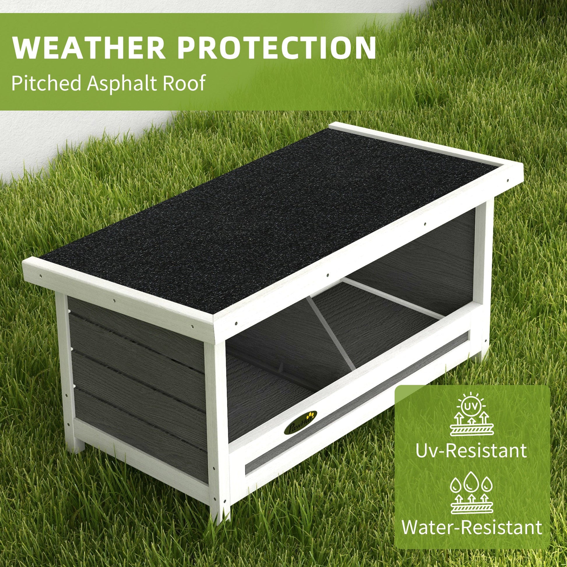 Chicken Nesting Box, 2 Compartments Wooden Nesting Boxes, Chicken Coop Accessories with Asphalt Roof for Indoor Outdoor Use, Up to 2 Hens