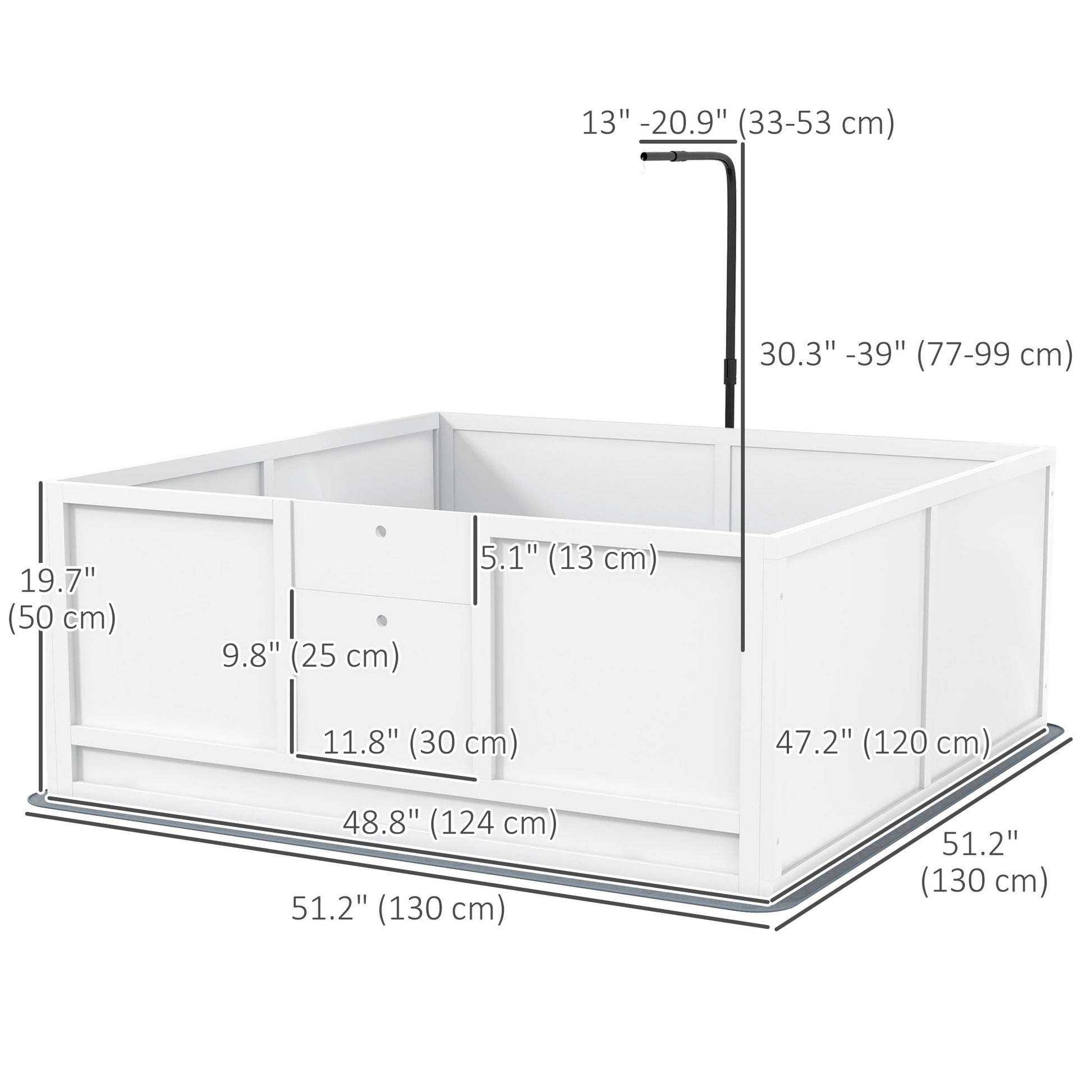 Whelping Box for Dogs, Puppy Playpen with Retractable Light Stand, Washable Pee Pads, Rail, Adjustable Height Door for Small, Medium & Large Breed Dogs, 49" x 47"