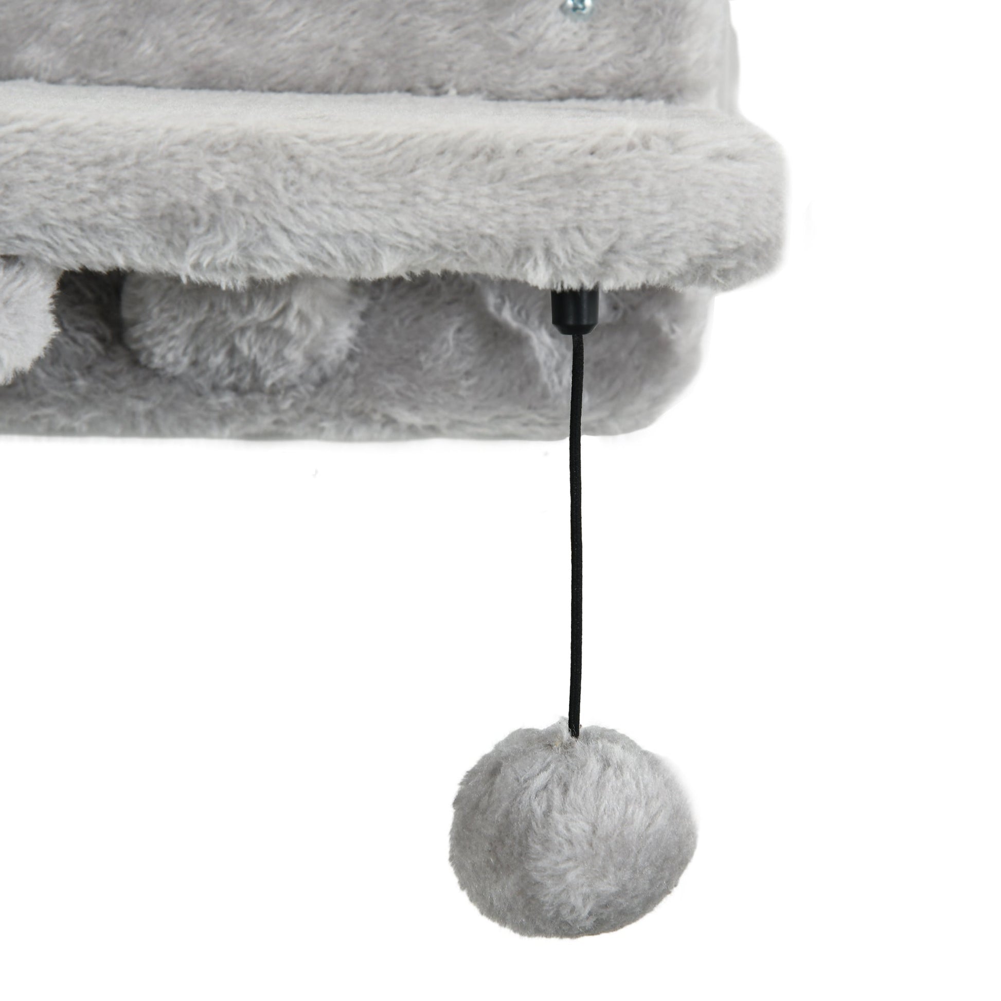 5Pcs Cat Wall Shelf with Scratching Post, Cat Wall Shelves for Relaxing, Climbing, Cat Wall With Soft Ladder, Cat Bed, Play Ball, Grey